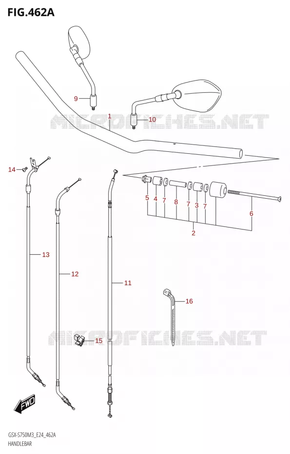 GUIDON Suzuki MOTO 750 GSX-S 2023  GSX-S750A /  GSX-S750ZA M3 (E24)