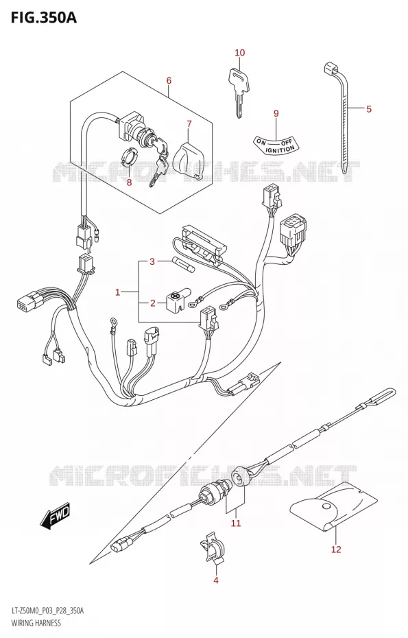 FAISCEAU ELECTRIQUE Suzuki QUAD 50 QUADSPORT 2020  LT-Z50 M0 (P03/ P28)