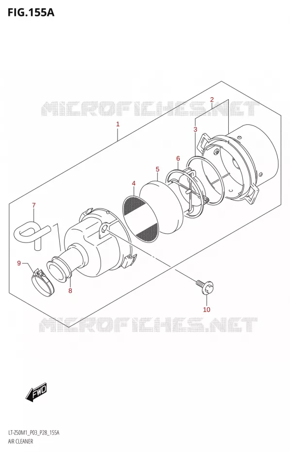FILTRE A AIR Suzuki QUAD 50 QUADSPORT 2021  LT-Z50 M1 (P03 / P28)