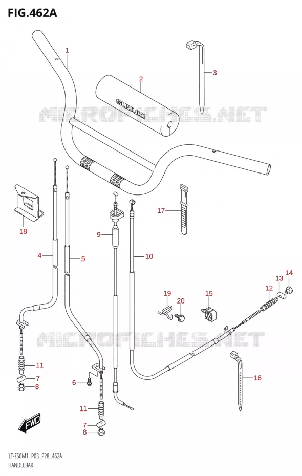 GUIDON Suzuki QUAD 50 QUADSPORT 2021  LT-Z50 M1 (P03 / P28)