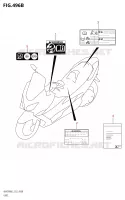 ETIQUETTE (E02) pour Suzuki BURGMAN 400 2023
