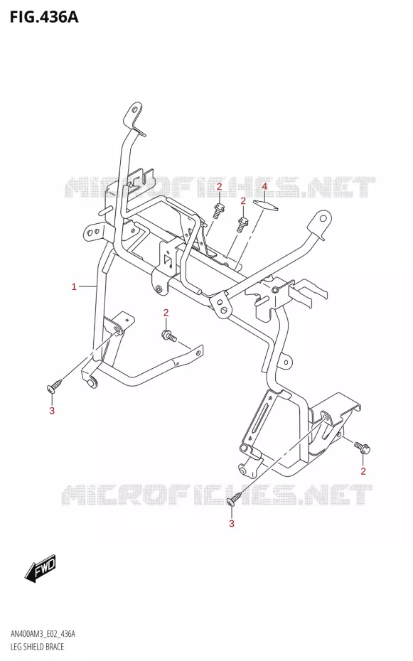 SUPPORT PROTEGE JAMBES Suzuki SCOOTER 400 BURGMAN 2023  AN400A M3 (E02,E19)