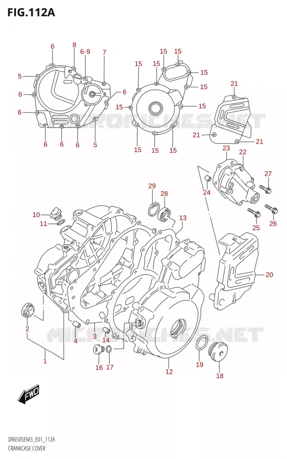 COUVERCLES DE CARTERS Suzuki MOTO 650 DR 2023  DR650SE M3 (E01)