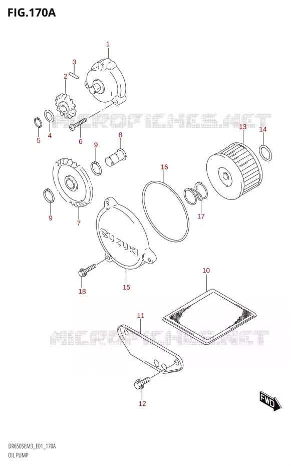 POMPE A HUILE Suzuki MOTO 650 DR 2023  DR650SE M3 (E01)