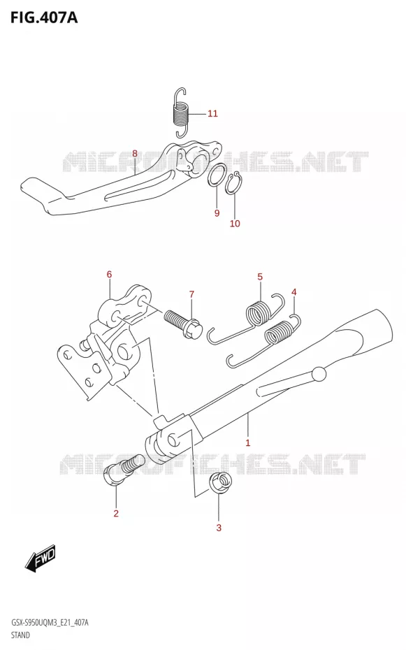BEQUILLE Suzuki MOTO 950 GSX-S 2023  GSX-S950UQM3 (E21)