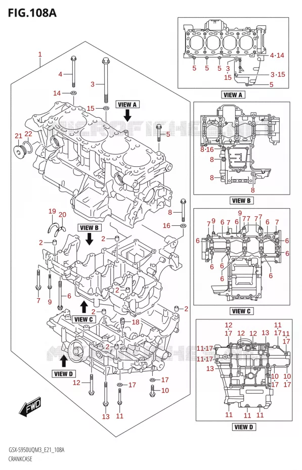 CARTERS MOTEUR Suzuki MOTO 950 GSX-S 2023  GSX-S950UQM3 (E21)