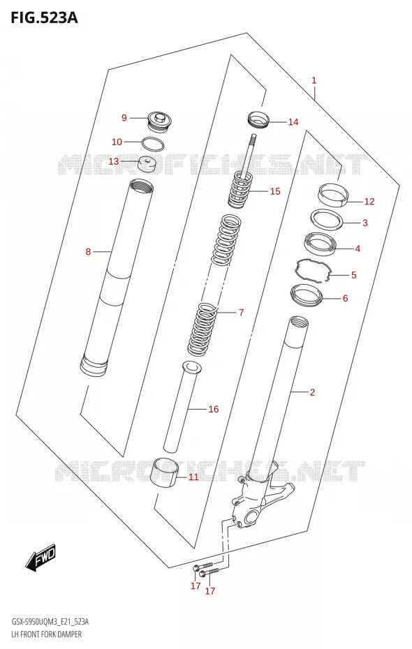 BRAS DE FOURCHE GAUCHE Suzuki MOTO 950 GSX-S 2023  GSX-S950WQM3 (E21)
