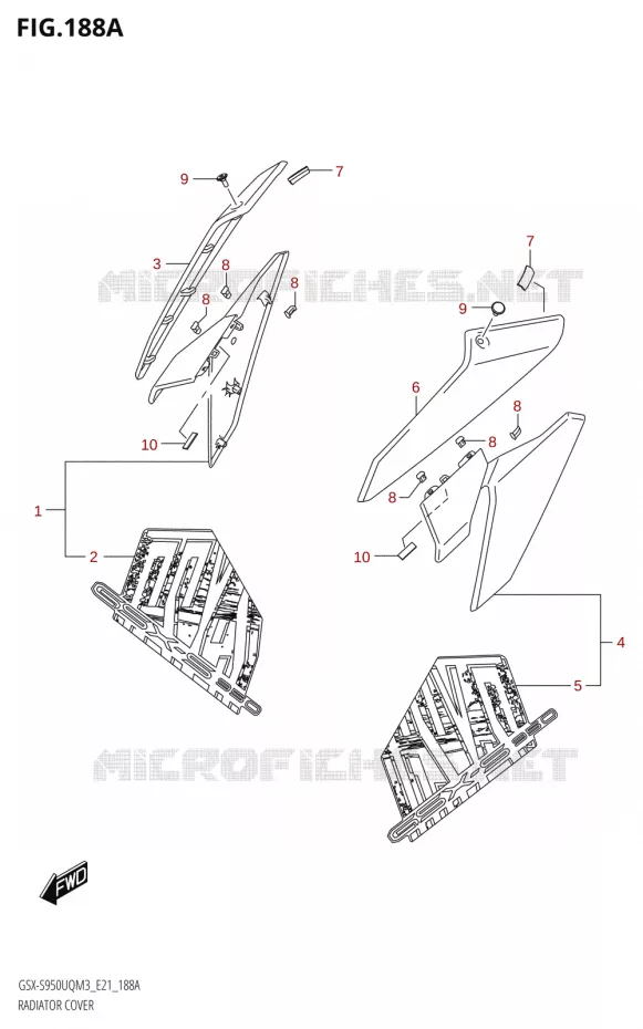 OUIES DE RADIATEUR Suzuki MOTO 950 GSX-S 2023  GSX-S950WQM3 (E21)