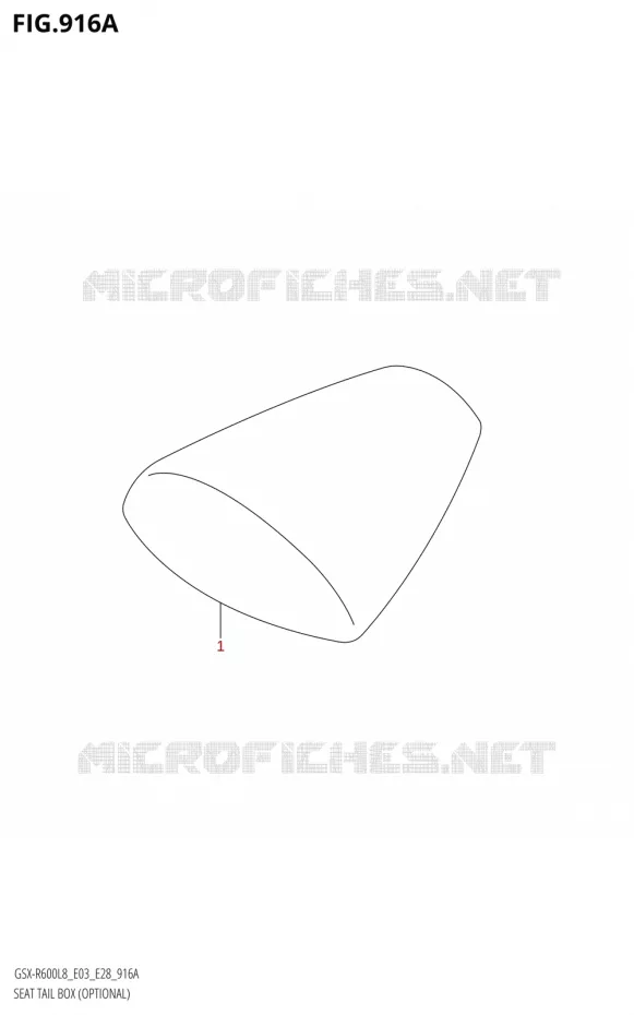 CAPOT DE SELLE (OPTIONAL) Suzuki MOTO 600 GSX-R 2018  GSX-R600 L8 (E03,E28,E33)