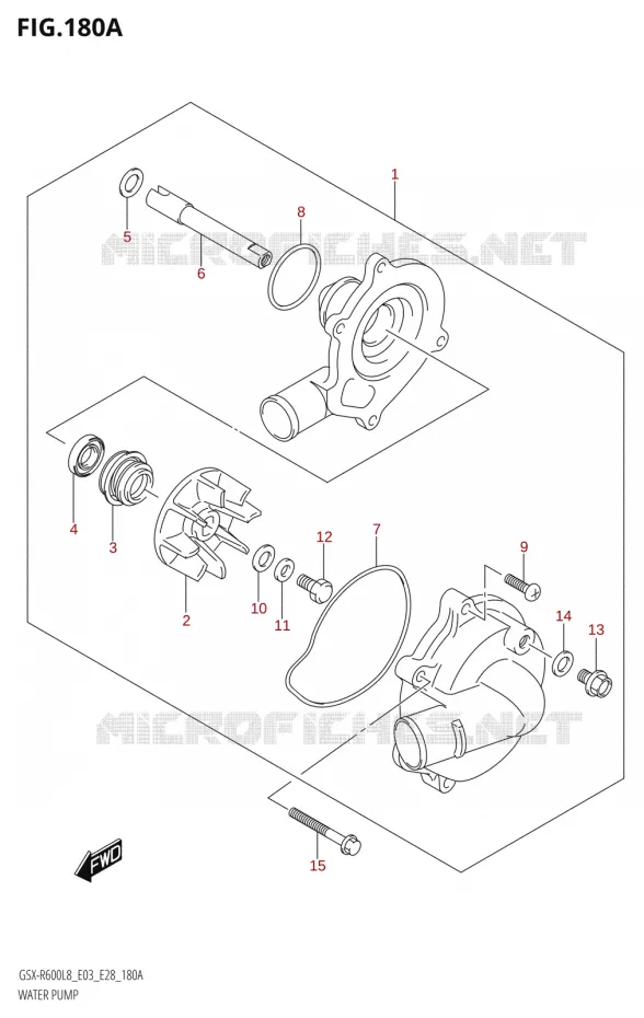 POMPE A EAU Suzuki MOTO 600 GSX-R 2018  GSX-R600 L8 (E03,E28,E33)