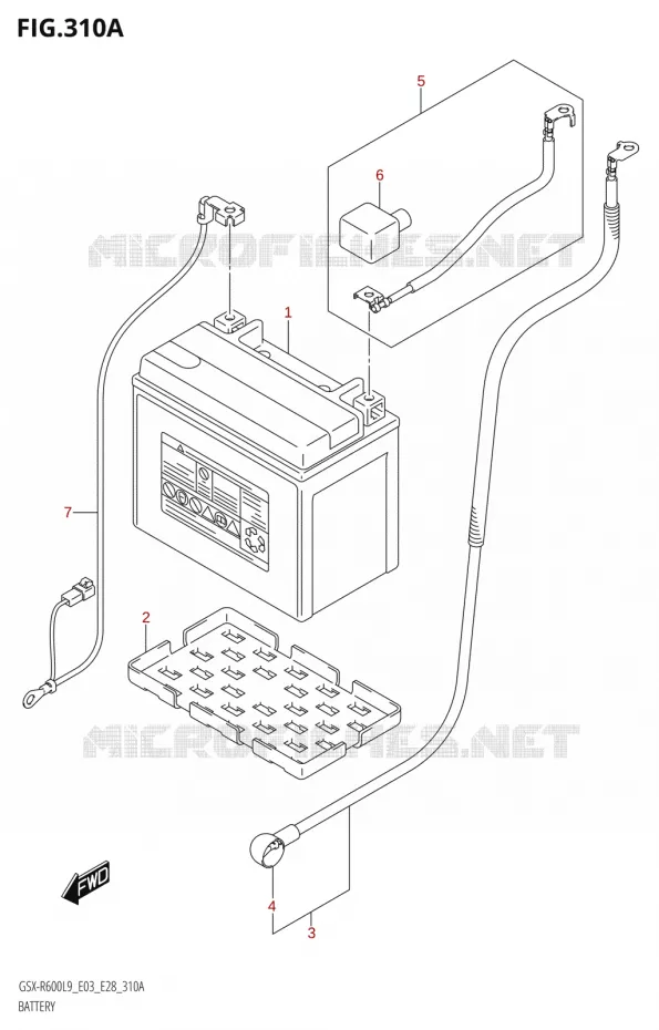 BATTERIE Suzuki MOTO 600 GSX-R 2019  GSX-R600 L9 (E03,E28,E33)