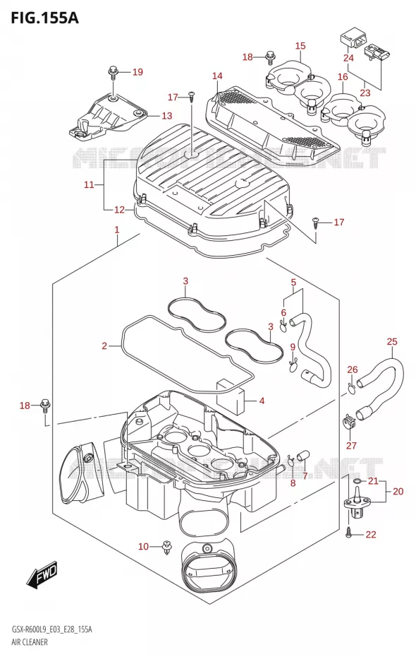 FILTRE A AIR Suzuki MOTO 600 GSX-R 2019  GSX-R600 L9 (E03,E28,E33)