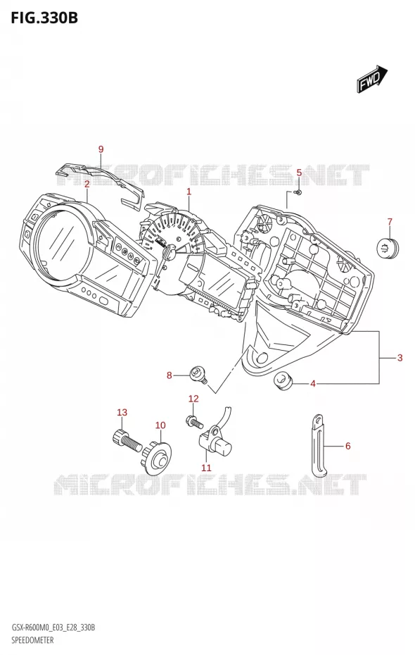 COMPTEUR (E03,E33) Suzuki MOTO 600 GSX-R 2020  GSX-R600 M0 (E03,E28,E33)
