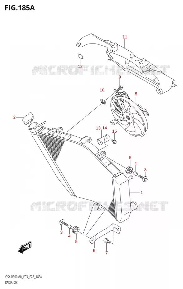 RADIATEUR Suzuki MOTO 600 GSX-R 2020  GSX-R600 M0 (E03,E28,E33)