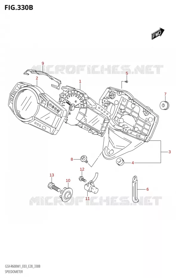 COMPTEUR (E03,E33) Suzuki MOTO 600 GSX-R 2021  GSX-R600 M1 (E03,E28,E33)