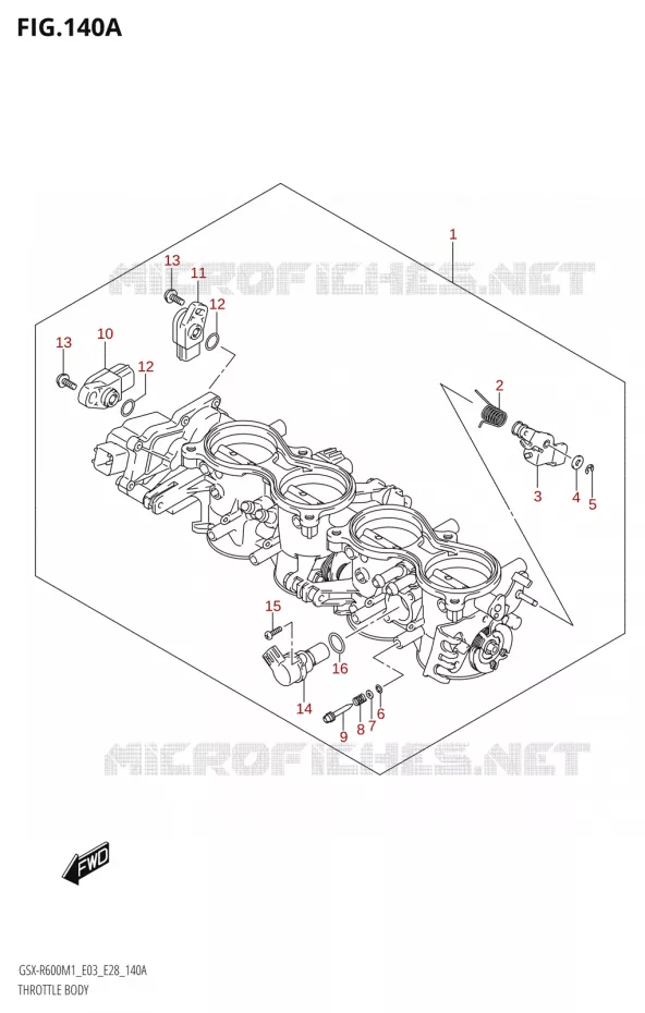 CORPS DE PAPILLON (E03,E28) Suzuki MOTO 600 GSX-R 2021  GSX-R600 M1 (E03,E28,E33)