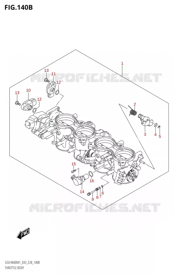 CORPS DE PAPILLON (E33) Suzuki MOTO 600 GSX-R 2021  GSX-R600 M1 (E03,E28,E33)