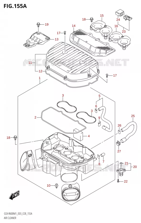 FILTRE A AIR Suzuki MOTO 600 GSX-R 2021  GSX-R600 M1 (E03,E28,E33)