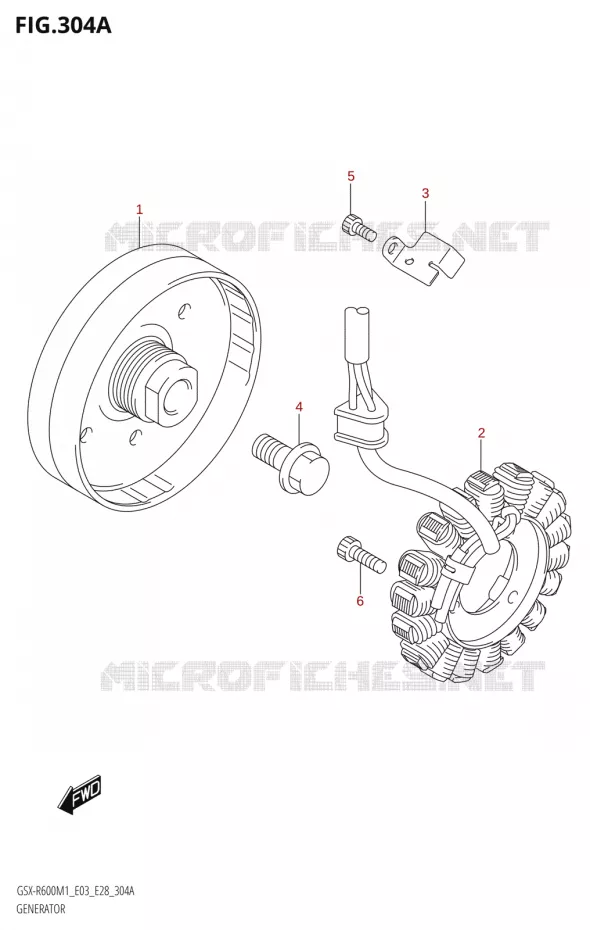 GENERATEUR Suzuki MOTO 600 GSX-R 2021  GSX-R600 M1 (E03,E28,E33)