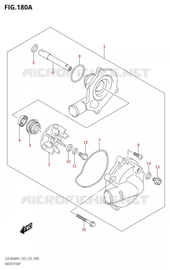POMPE A EAU Suzuki MOTO 600 GSX-R 2021  GSX-R600 M1 (E03,E28,E33)