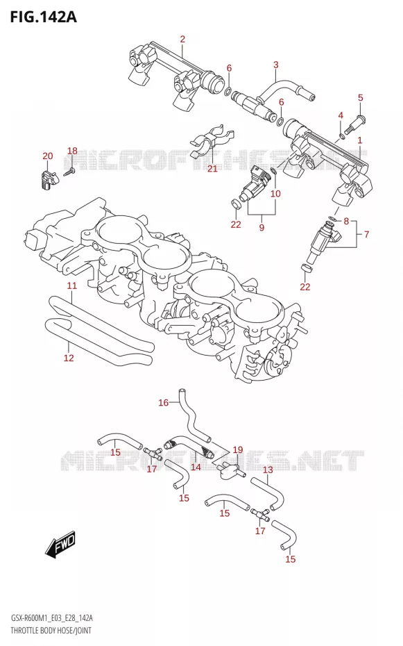 SYSTÈME D'INJECTION (E03,E28) Suzuki MOTO 600 GSX-R 2021  GSX-R600 M1 (E03,E28,E33)