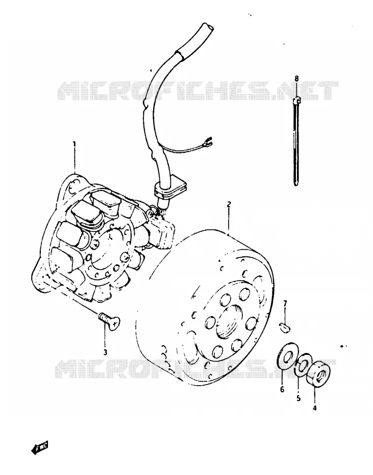 ALLUMAGE ROTOR - STATOR Suzuki MOTO 125 TS-ER 1986  TS125EG(E/F/G)