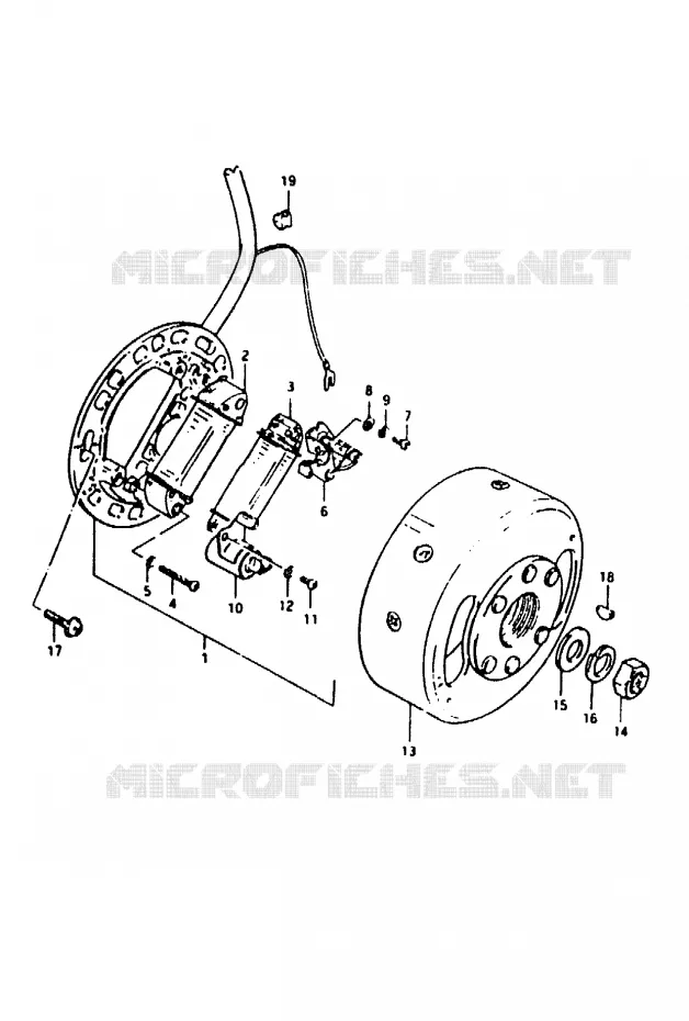 ALLUMAGE ROTOR - STATOR Suzuki MOTO 50 TS-ER 1983  TS50ERKD(Z/D)