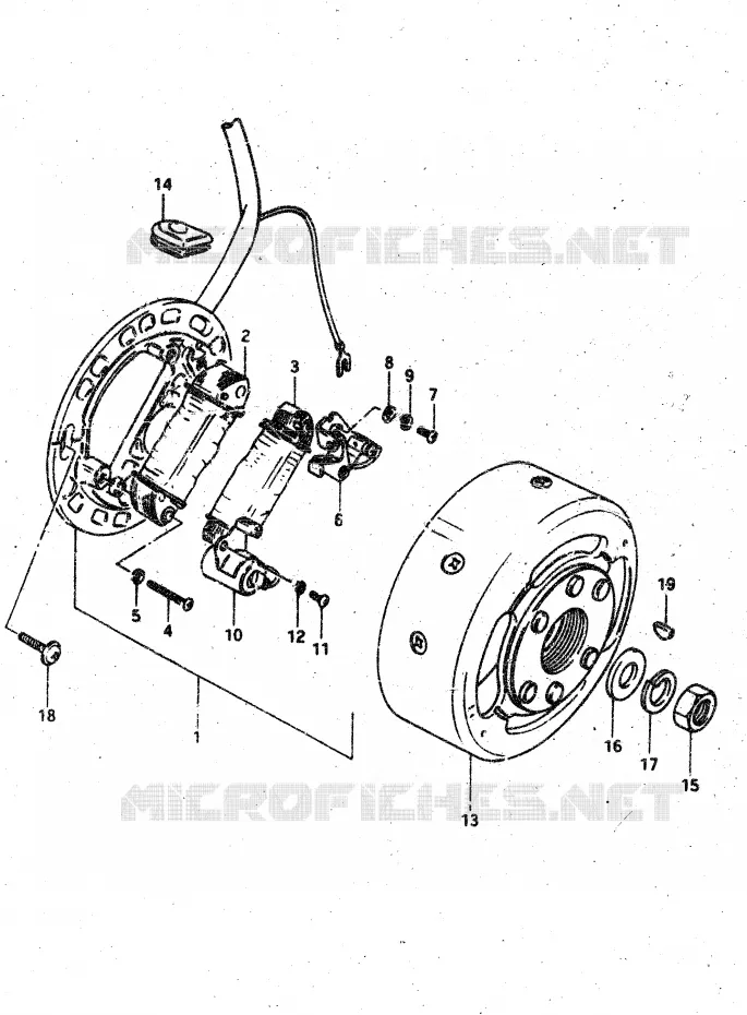 ALLUMAGE ROTOR - STATOR Suzuki MOTO 50 VAN-VAN 1981  RV50X(X/D)