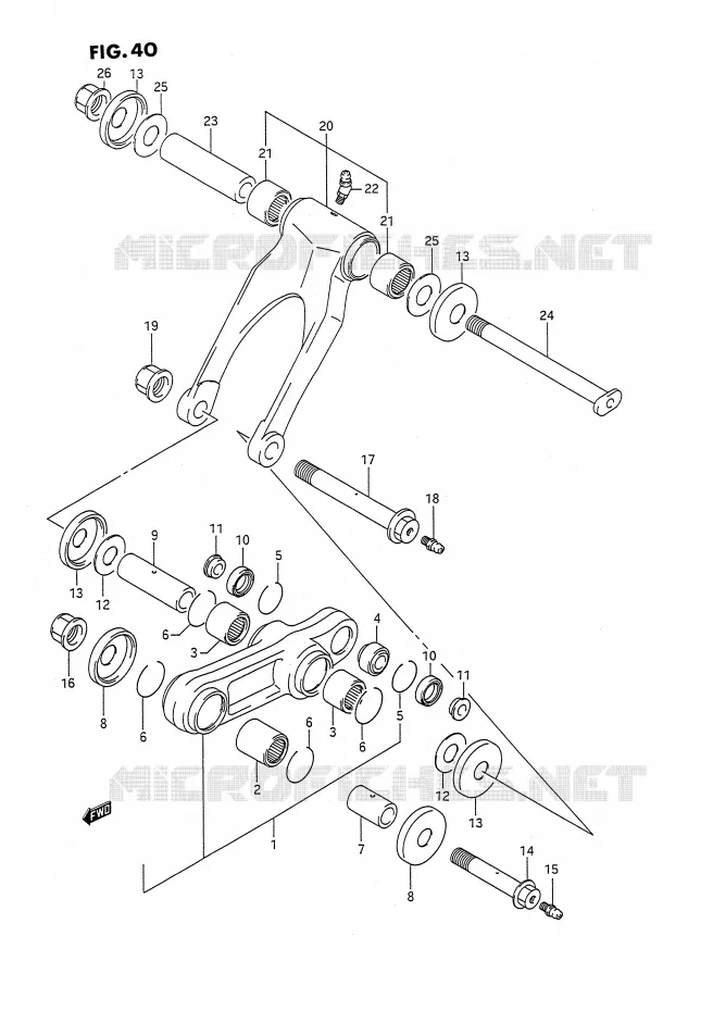 BIELLETTE D'AMORTISSEUR (MODELE K/L) Suzuki MOTO 250 RMX 1994  RMX250R(E3)