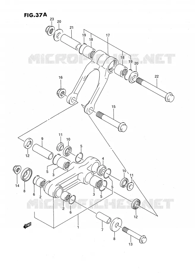 BIELLETTE D'AMORTISSEUR (MODELE L/M/N/P/R/S) Suzuki MOTO 80 RM 1995  RM80XS(E2)