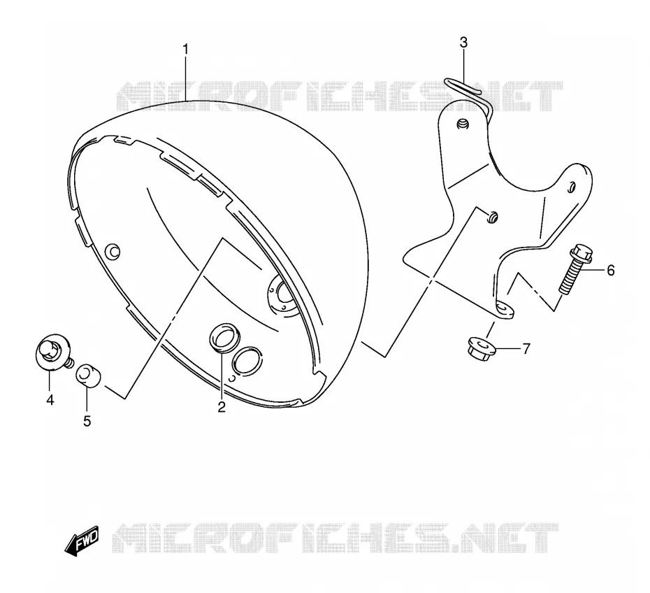 BOL DE PHARE (MODELE K1/K2/K3/K4) Suzuki MOTO 800 VOLUSIA 2001  VL800K1(E2)