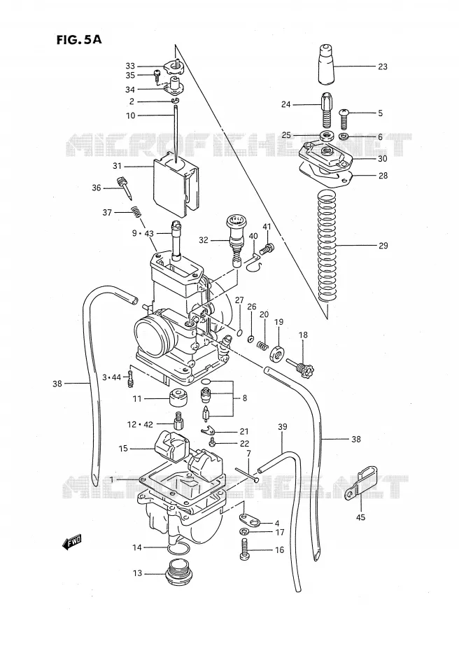 CARBURATEUR (MODELE K/L/M/N/P/R/S) Suzuki MOTO 80 RM 1995  RM80XS(E2)