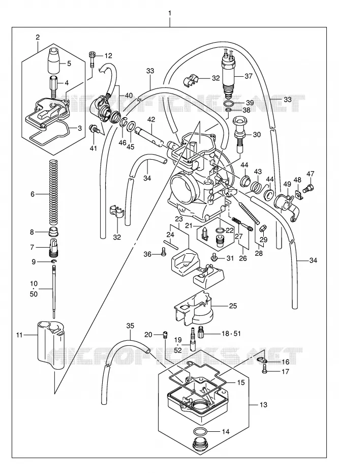 CARBURATEUR (MODELE K5) Suzuki MOTO 125 RM 2004  RM125K4