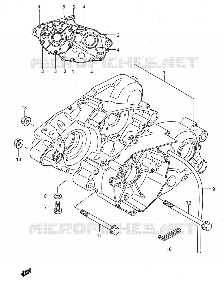 CARTER (MODELE G/H/J) Suzuki MOTO 80 RM 1994  RM80R(E28)