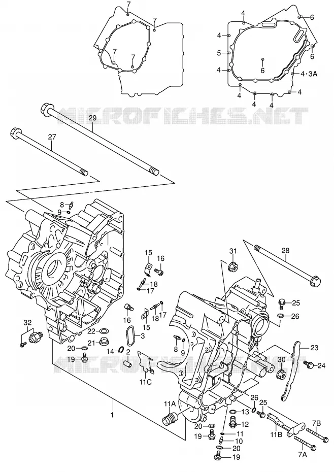 CARTER (MODELE X/Y) Suzuki MOTO 650 SV 1999  SV650UX(E2)