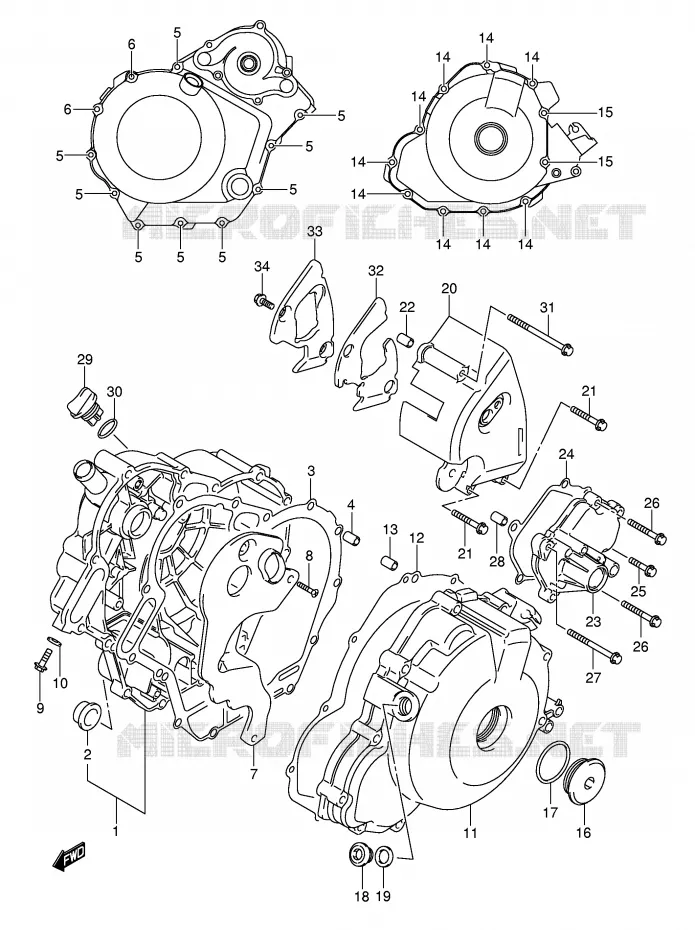 CARTER Suzuki MOTO 1000 SV 2003  SV1000U1K3(E2)