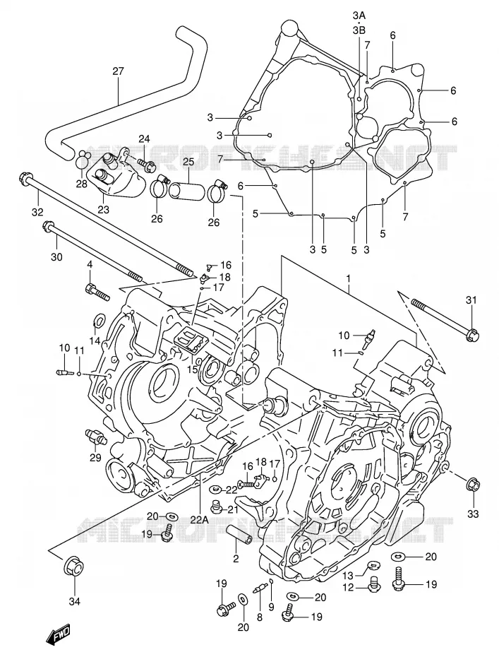 CARTER Suzuki MOTO 1000 TL-R 2002  TL1000RK2(E2)