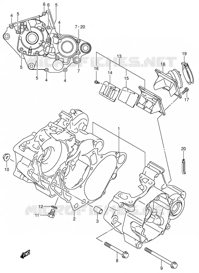 CARTER Suzuki MOTO 125 RM 2003  RM125K3(E3/E28)