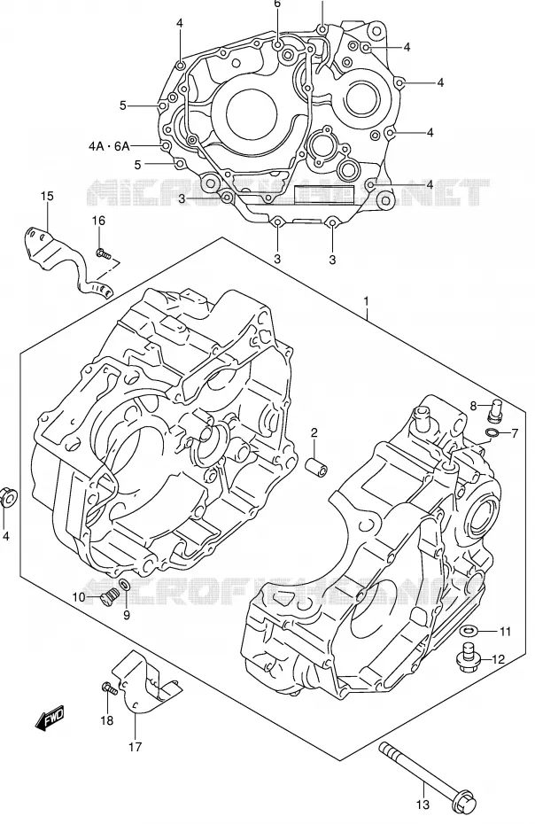 CARTER Suzuki MOTO 250 DR-Z 2004  DR-Z250K4(E3/E28)