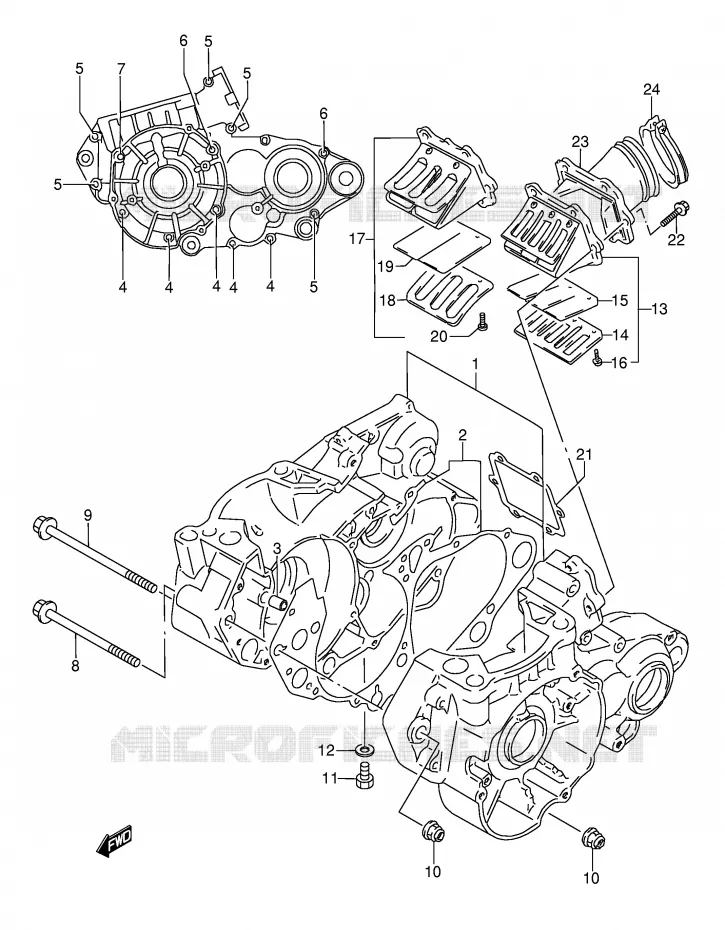 CARTER Suzuki MOTO 250 RMX 1994  RMX250R(E1)