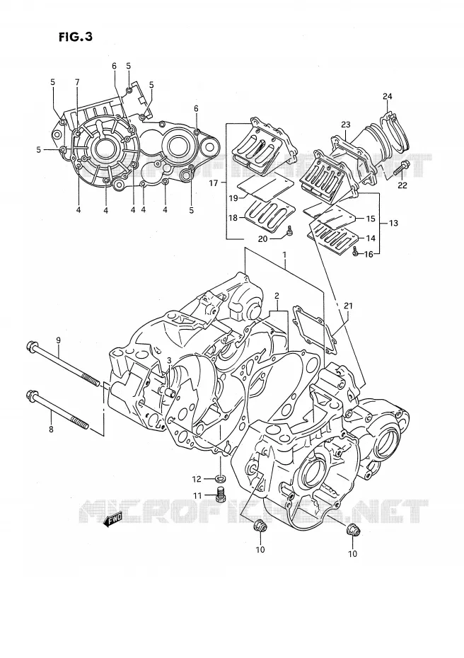 CARTER Suzuki MOTO 250 RMX 1996  RMX250T(E3)