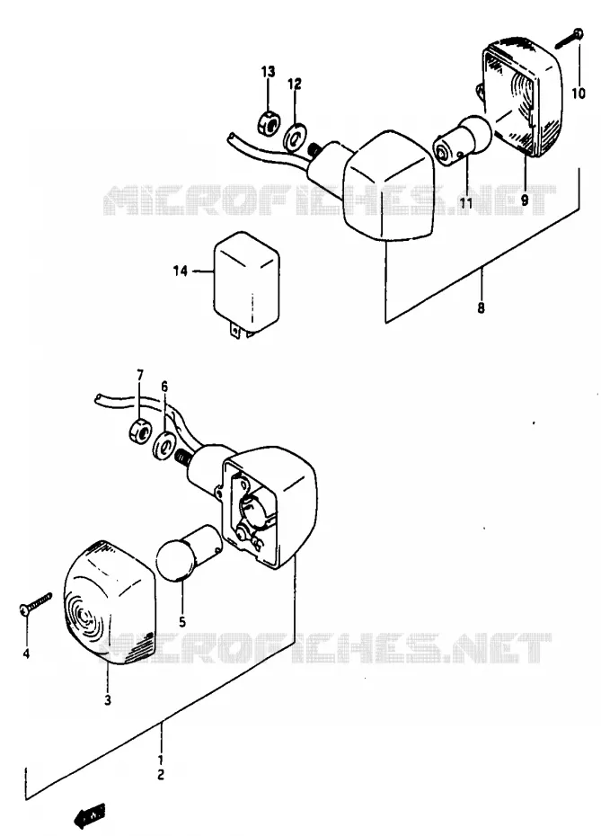 CLIGNOTANTS Suzuki MOTO 50 Autres-modeles 1991  TV50M(M/R)