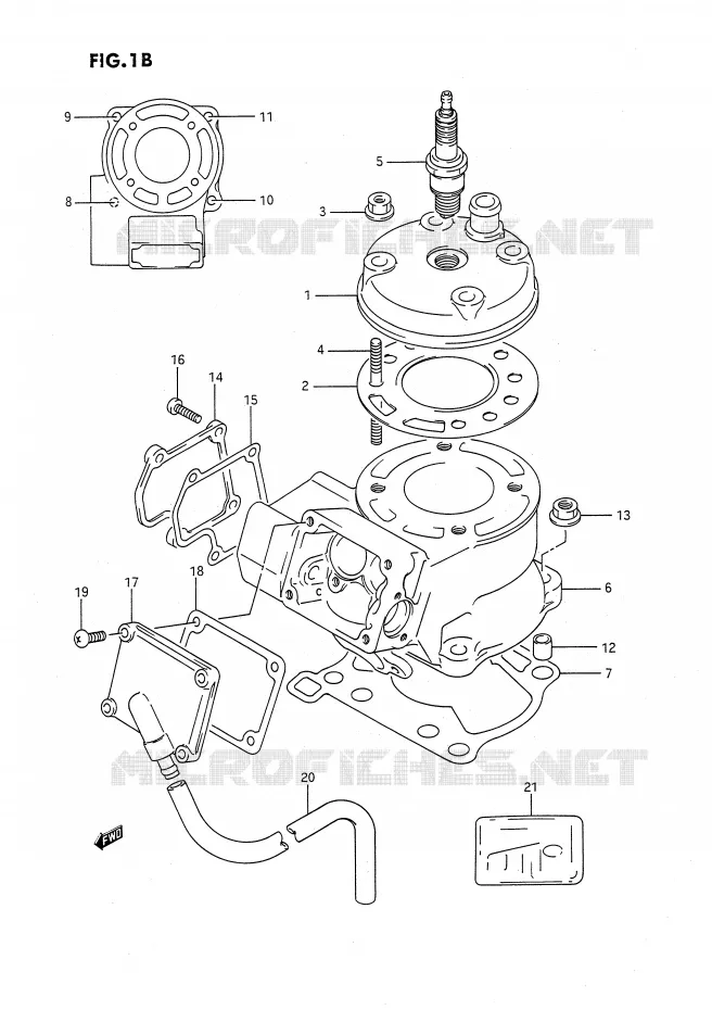 CYLINDRE (MODELE L) Suzuki MOTO 80 RM 1994  RM80XR(E2)