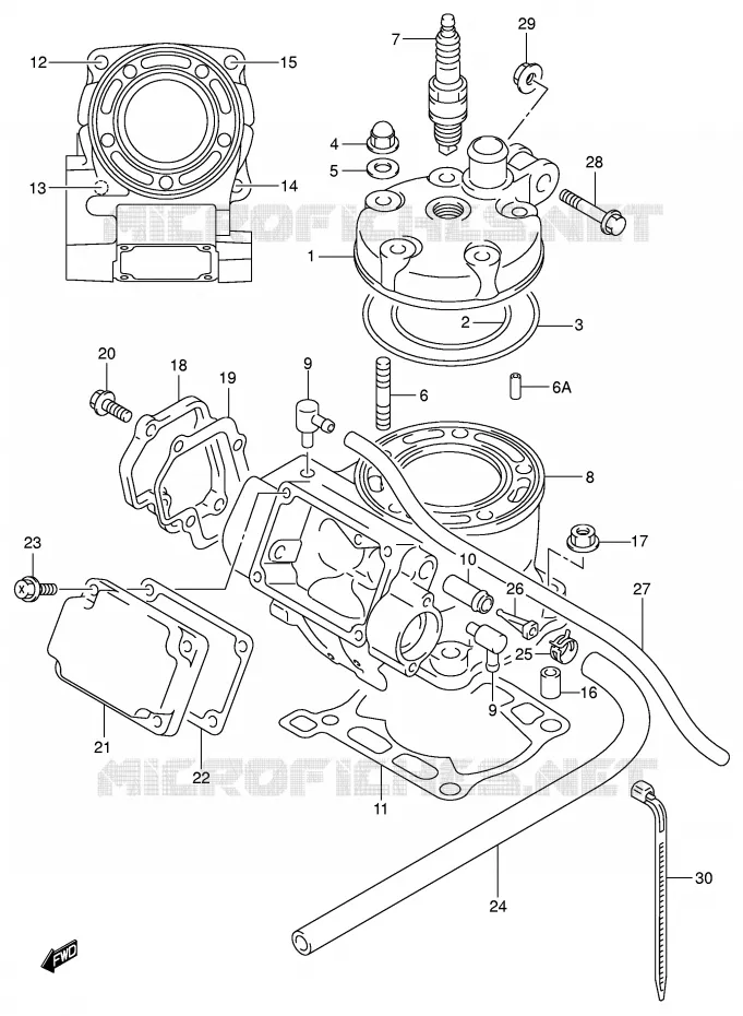 CYLINDRE Suzuki MOTO 125 RM 2004  RM125K4