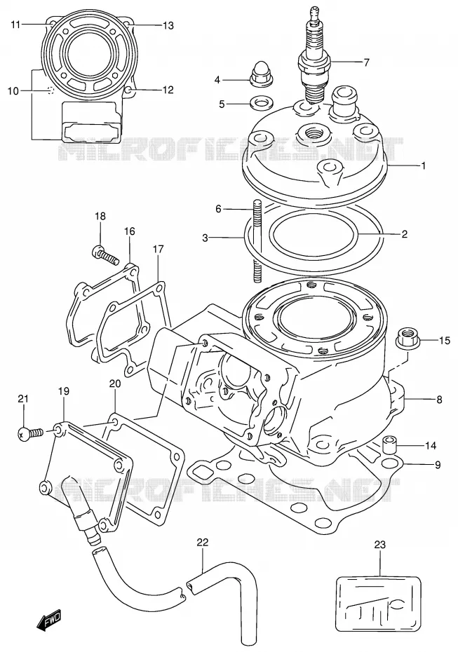 CYLINDRE Suzuki MOTO 80 RM 2000  RM80Y(P3/P28)