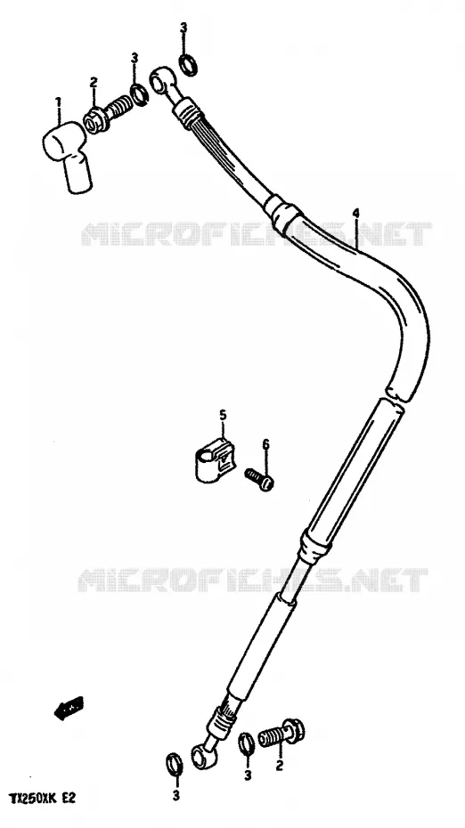 DURITE DE FREIN AVANT Suzuki MOTO 250 TS-X 1986  TS250XG(E/G/H/J/K)