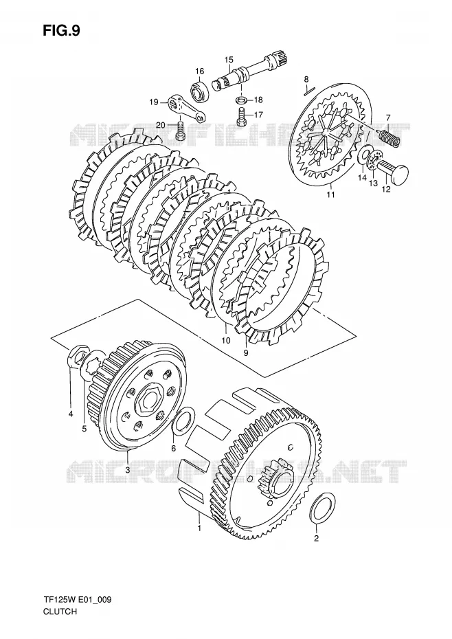EMBRAYAGE Suzuki MOTO 125 Autres-modeles 1998  TF125W(E1)