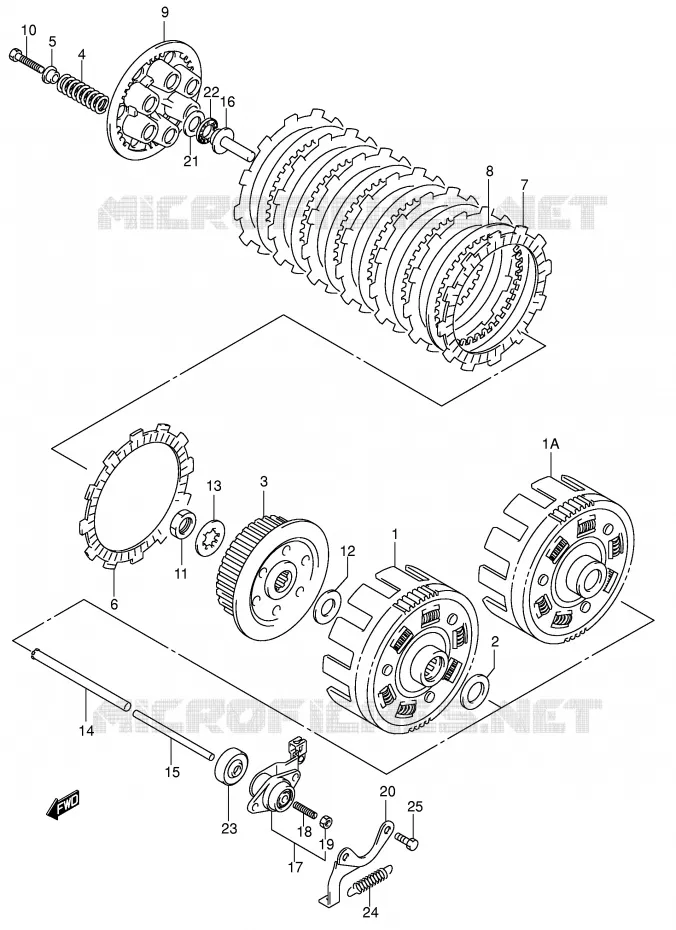 EMBRAYAGE Suzuki MOTO 650 SV 2002  SV650K2(E2)