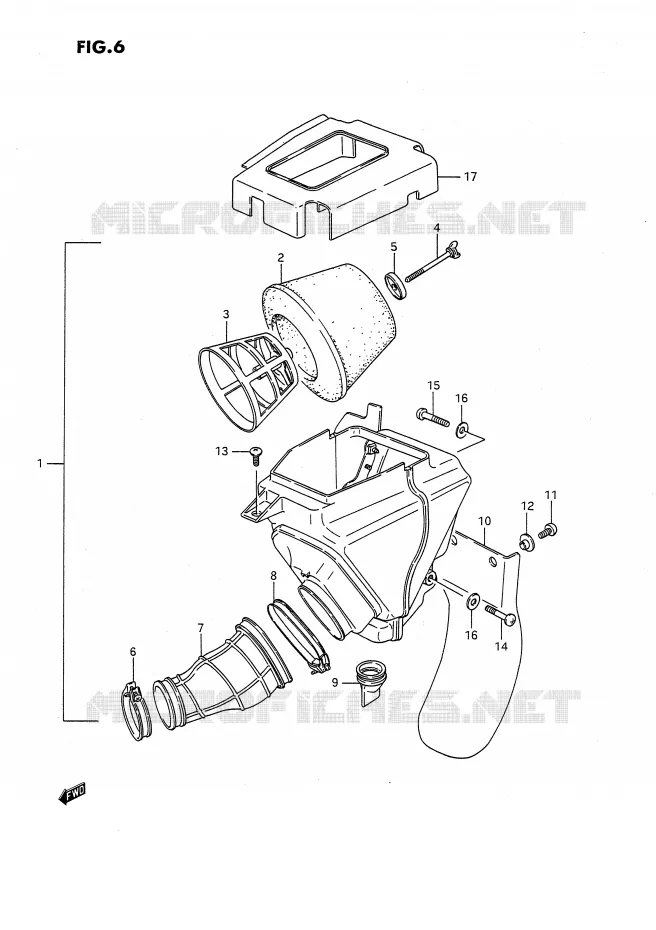FILTRE A AIR (MODELE G) Suzuki MOTO 80 RM 1988  RM80XJ(E2)
