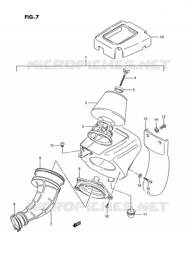 FILTRE A AIR (MODELE H/J/K/L/M/N/P/R/S) Suzuki MOTO 80 RM 1987  RM80H(E3)